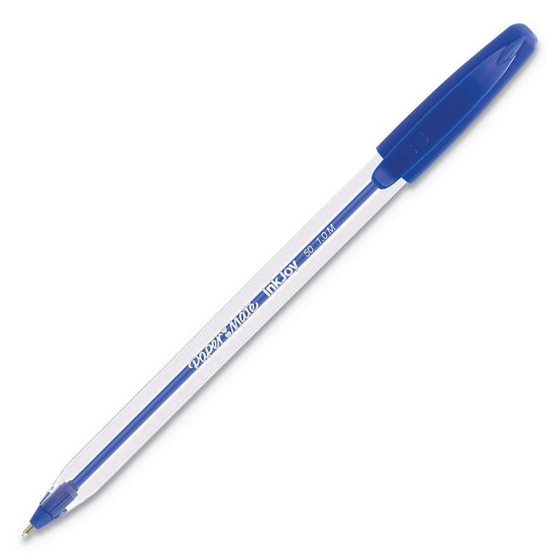 Paper Mate 2013155 InkJoy 50ST Ballpoint Pens, Medium Point (1.0mm), Blue, Box of 12 Pens - Image 3